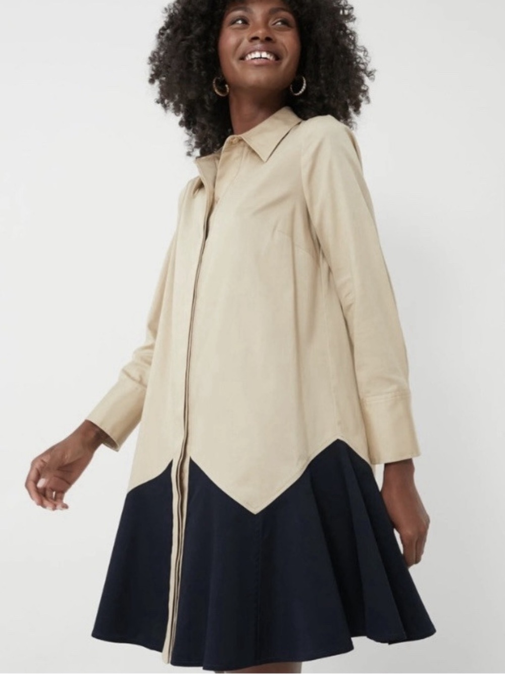 Tuckernuck Sand Roux Mini Long Sleeve Shift Shirt Dress Size XL